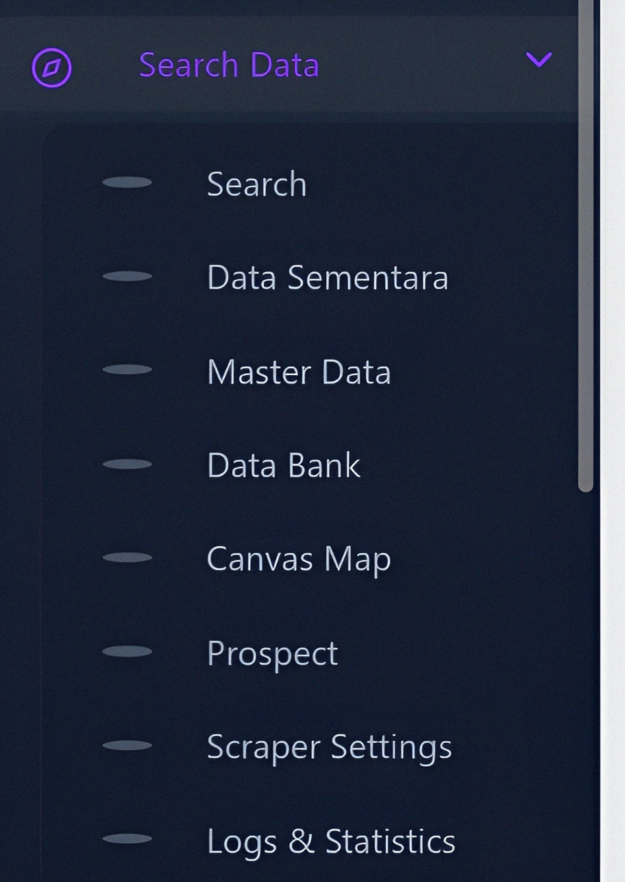 Tampilan Menu Data Jelajah